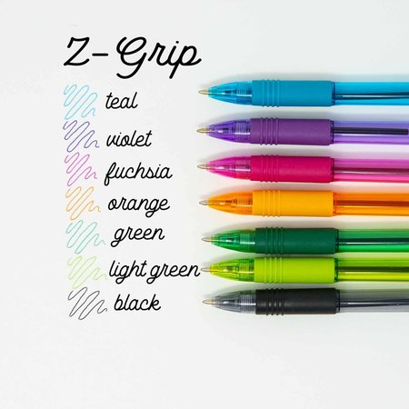 Zebra Pen Z-Grip Ballpoint Pen, Med Point, PK24 12271